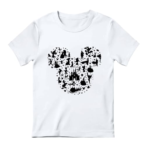 Image of Castle Fairy Shirt for Girls Cute Graphic Tee Kids Toddler Holiday Vacation T Shirts Trip Short Sleeves Summer Tops