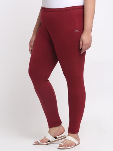 Image of Soft Cotton Ankle Lenght Solid Regular and Plus 35 Colours Leggings for Womens and Girls (Sizes :- M to 6XL)