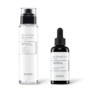 COSRX Vitamin C 23% Peptide Booster Set- Radiance Boosting Kit with Vitamin C, Vitamin E, Hyaluronic Acid, & 6 Peptides, Korean Skincare