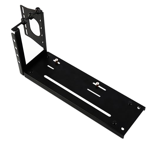 XRIKUI Graphics Card Bracket with Vertical GPU Mount Bracket and 3 Slots Gpu Holder for PC Extendsion Black