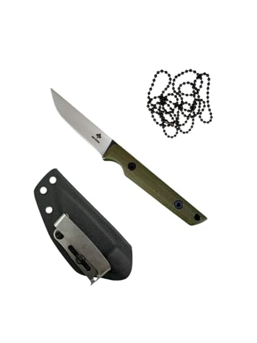 Fixed Blade, 3D Micarta Scales, EDC With Kydex Sheath, Ideal for Skinning, Survival, Camping, Hunting & Outdoors, Tactical Full Tang Knife (B_008)