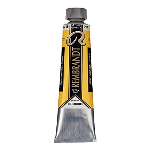 Talens Rembrandt - Excelentes colores de pintura al óleo - 40 ml - 271 Amarillo cadmio medio