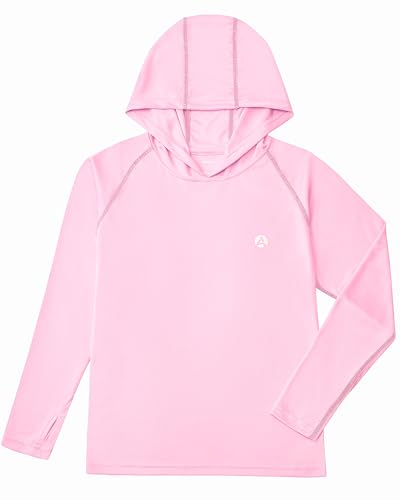 Boys Grils Long Sleeve Sun Shirts UPF50+ Hoodie Thumbhole Rash Guard Quick Dry Atheltic Hiking Workout Water Playing4