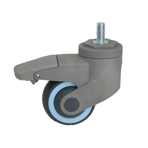 Roulette de chariot robuste en nylon M12x25mm avec axe rotatif fluide