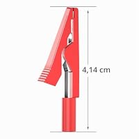 Cleqee Isolierte Krokodilklemmen Elektro 10 Stück Rot Schwarz – Ansicht 2