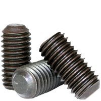 #5-40x3/16 FLAT POINT SOCKET SET SCREW, THERMAL BLACK OXIDE, ALLOY (INCH) | Size: #5-40 | Length: 3/16 | Material: alloy_steel | Finish: Black Oxide | Coarse Thread | (QUANTITY: 100)