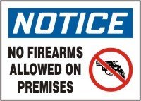 Panneau interdiction d'armes pour sécuriser l'accès des entreprises et bureaux