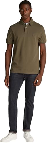 Tommy Hilfiger Herren Poloshirt Kurzarm 1985 Regular Fit, Grün (Army Green), XXL – Ansicht 5
