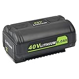 TIMESETL 40V 6.0Ah Lithium-ion Battery for Ryobi 40-Volt Collection Cordless Power Tools RY40200...