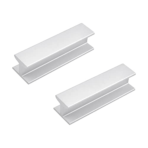 MOROBOR 80mm/3.14” Self-Stick Instant Cabinet Drawer Pulls, 2pcs Aluminium Alloy Self-Stick Push Pull Handles (Matte Silver)