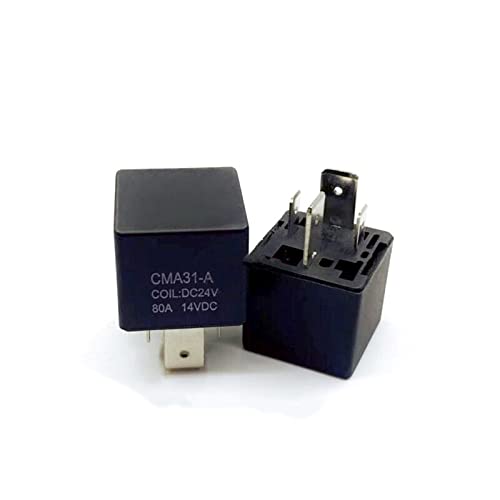 Relé 24V 80A 4PIN CMA31A con alta capacidad de carga para circuitos automotrices, 5 piezas