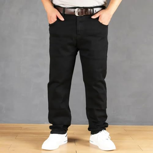 Jeans Pants Trousers Denim Fat Plus Size Classic Trendy Stretch Black Casual Commuter Straight for Men3