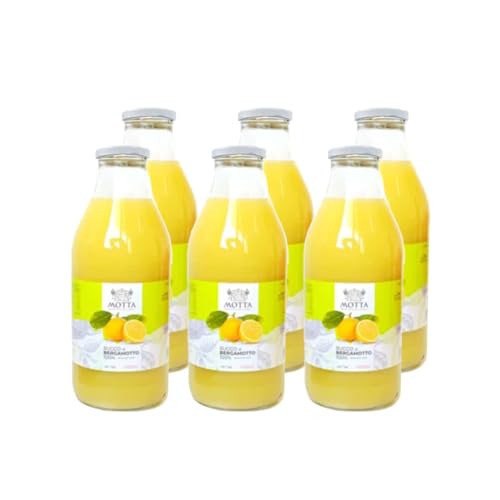 Consorzio Motta - Zumo de bergamota italiano 100% natural sin conservantes, rico en vitamina C, pack de 6 x 750 ml, origen Reggio Calabria