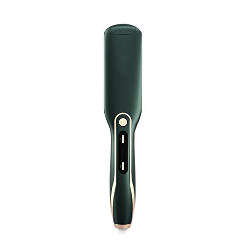 Cepillo alisador profesional con calentamiento PTC y función rizadora, peina y riza con panel cerámico, voltaje 110-240V, temperatura 150-210°C miniatura 1