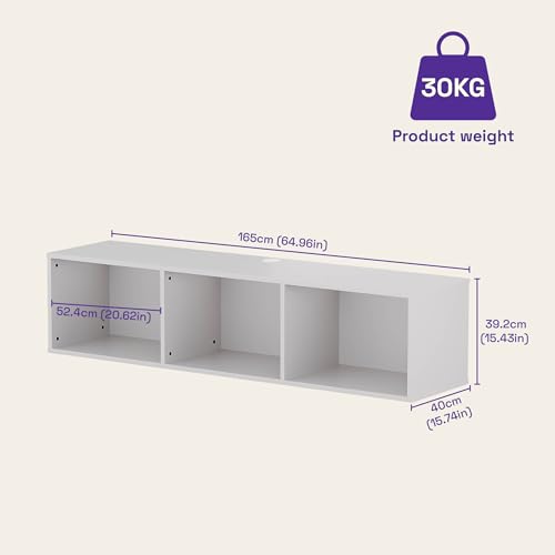 Image of Wakefit Silena Engineering Wood TV Unit - Frosty White