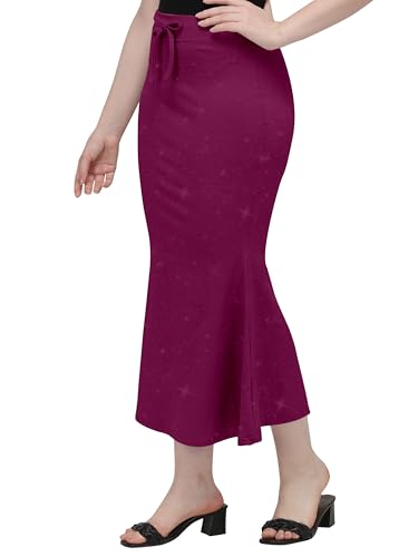 Image of Mehrang Stretchable Shimmer Saree Shapewear Petticoat for Women, Skirts for Women,Shape Wear Dress for Saree