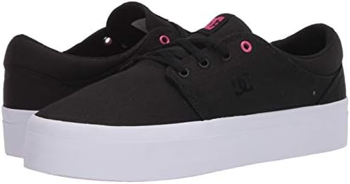 DC Women's Trase Platform TX Skate Shoe, Black/Fuchsia, 10.5B M US | Image 6