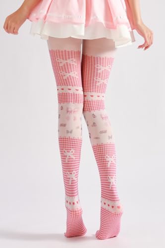 Image of Sahabowi Women's Sheer Tights, Digital Print Designs Stockings