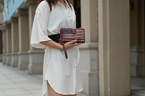 MKF Collection Women's Crossbody Phone Bag, Vegan Leather shoulder Bag Cell phone bag Wallet Purse Handbag by Mia K3