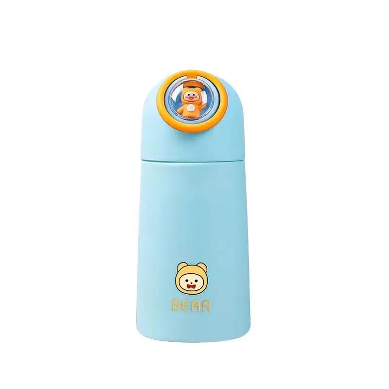 Image of Cute Kids Cartoon Glass Cup - Funny 350ml Water Bottle, Portable Festival Gift for Students, Stylish and Durable Glass Mug for Juice, Milk, and Everyday Use (Random Colour)