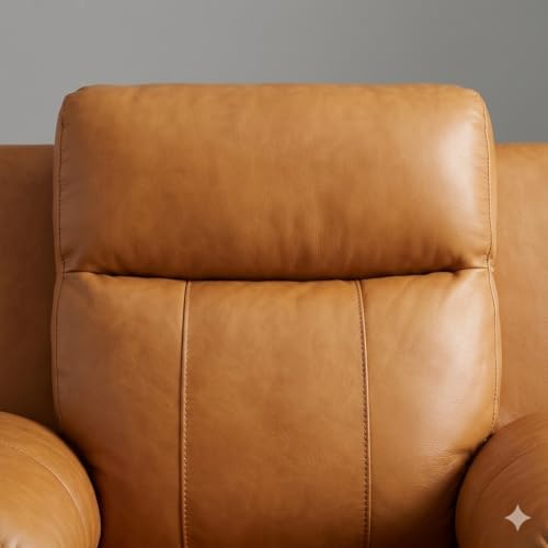Image of Amazon Brand - Solimo Elira | Single Seater Sofa Recliner | Manual Recliner (Leatherette Tan)