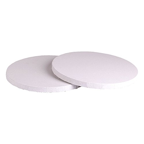 Transon 12inch Artist Round Canvas Primed Stretched Canvas Ready for Painting Pack of 2
