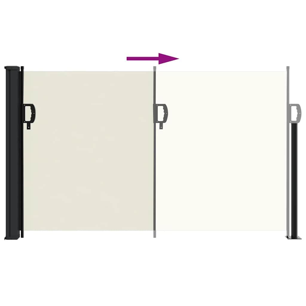 Retractable Side Awning, 117x300 cm Cream Patio Privacy Screen