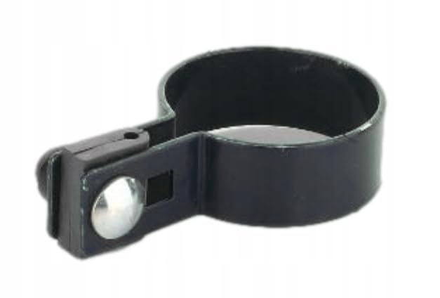 Round End Clamp Set ∅42mm - Anthracite Fence Clamp for Fence Posts - Attachment of Grid Rod Mats - Fence Clamps Clamp Strut Clamp Post Clamp