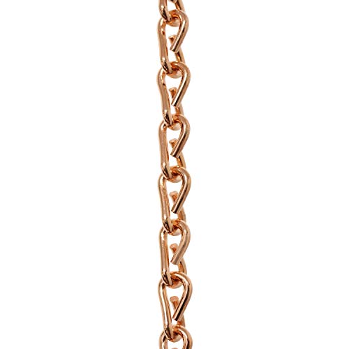 Image of RCH Hardware CH-S51-16-CO-164 Steel Basket Chain 15 Gauge, Copper (164 Foot Reel)