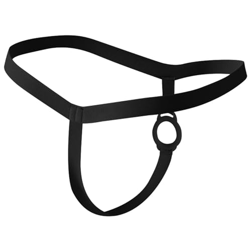 Men's Silicone Ring Thong Underwear - Sexy G-String with Cock Ring - Elastic Strap Bondage Underpant2