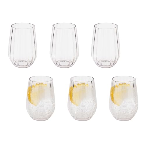 Buddy's Bar - Lot de 6 gobelets en plastique Tritan de qualité supérieure de 330 ml - Sans BPA - Aspect verre cristal - Incassables - Réutilisables - Passe au lave-vaisselle - Transparent Buddy's Bar - Lot de 6 gobelets en plastique Tritan de qualité supérieure de 330 ml - Sans BPA - Aspect verre cristal - Incassables - Réutilisables - Passe au lave-vaisselle - Transparent