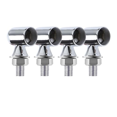 Clignotants LED pour moto 12V ambre 8mm silver par momt lot de 4