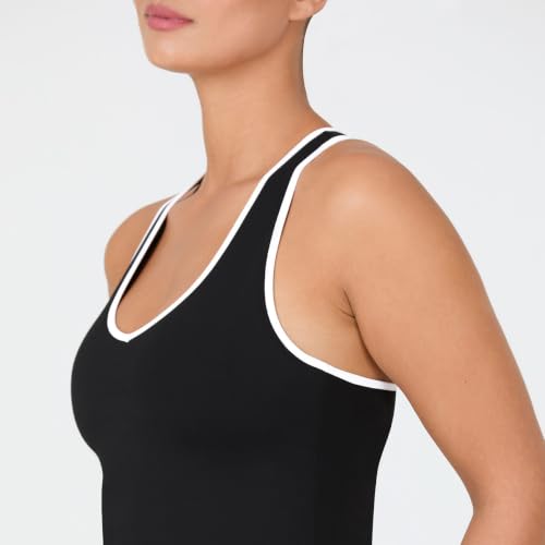 Image of YITTY Active Sports Bra Tank, Tank Top for Women with Built-in Bra, Racerback, Removable Cups, Low-Impact Yoga and Gym