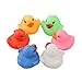 AQIN 6 Stück Gummi Ente Ente Baby Badewanne Spielzeug für Kinder LED Wassersensor Leuchtende Ente Float Und Quietschen Mini Kleine Bunte Enten Badewanne Spielzeug für Dusche /