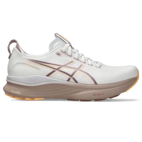 ASICS Women's Gel-Kayano 32 Running Shoes, 7, White/Orange Glow