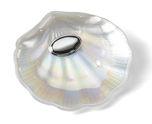 Concha para bautizo ovalo para grabar cristal nacarado Cover