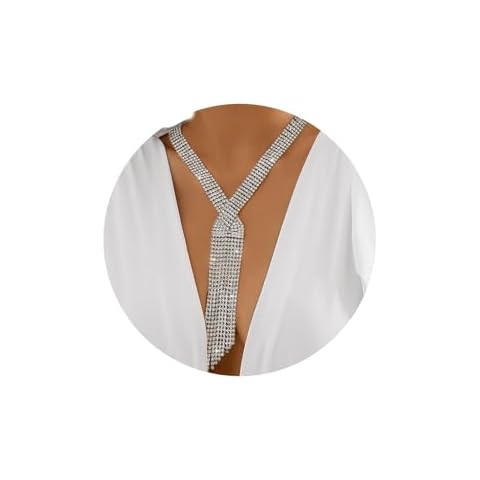 ELABEST Rhinestone Tassel Necklace Cover