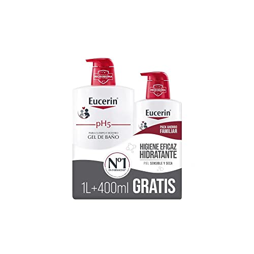 Eucerin baño gel para piel sensible en formato gel de baño familiar de un litro