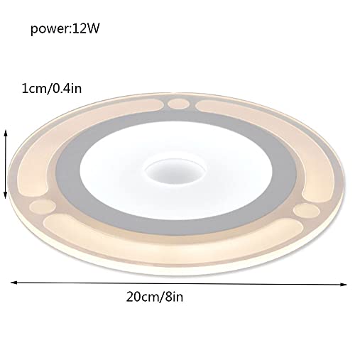 Éclairage de plafond rond plat acrylique basse consommation 1200lm