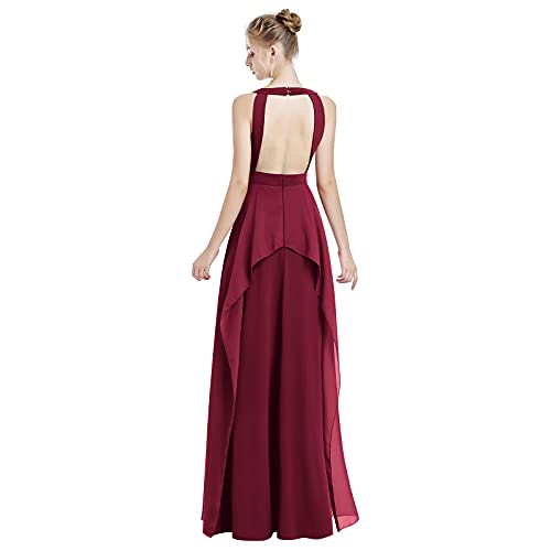 Image of Women Transformer Hi Low Evening Long Prom Dress Halter Convertible Multi Way Spaghetti Strap Wedding Cocktail Maxi Gown