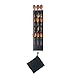 LANTE LIFE Solid Wood Wall Mounted Dart Holder/Stand/Caddy Display, Holds 15 Steel/Soft Tip Dart, Solid Wooden Rack with Accessory Storage Bag, Game Room, Man Cave, Home Bar Decor (Black)