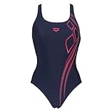 arena w spirit swim pro back one piece, costume intero female, navy-freak rose, 40 it