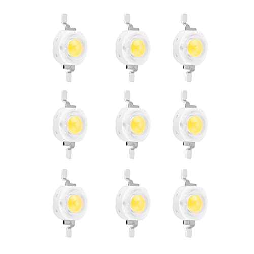 1W High Power LED Beads Light Emitting Diode Chips SMD for DIY Lighting Fixtures (Warm white 3000K)