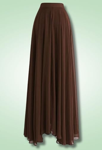 Image of Women's Full Length Georgette Long Skirt- Lehenga with 8 Meters Maxi Flare