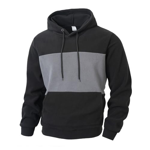 Tessuto di alta qualità: questa felpa con cappuccio da uomo è realizzata in tessuto morbido di alta qualità, che ti rende alla moda e confortevole allo stesso tempo. Il materiale è di media elasticità e traspirante, si adatta facilmente a diversi tipi di corpo e mantiene caldo, ma non soffocante.