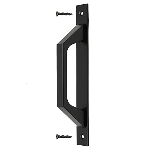 Image of Heavy Type Sliding barn Door Handle Wooden Door Pull Handle 20cm Black Metal Doorknob (1, Black)