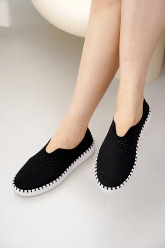 Image of Project Cloud Platform Sneakers for Women - Leather Insole Loafers for Women with Memory Foam - Casual Slip On Womens Loafers with Flexible Outsole (Aster)