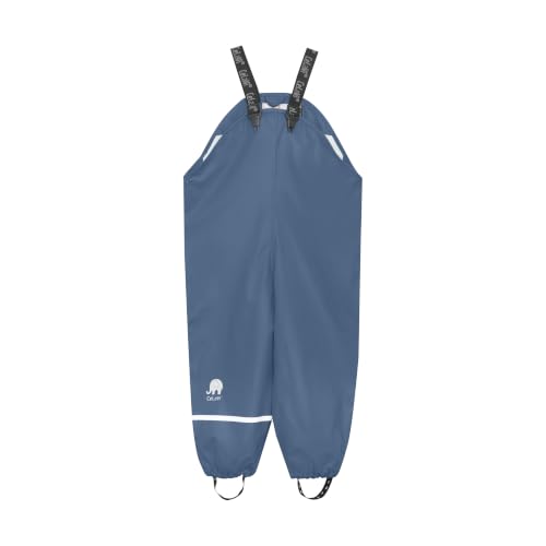 Image of CeLaVi European Kids Rain Suit for Boys Girls with Detachable Hood, Waterproof 2 Pcs Rain Jacket w /Pants or Dungarees