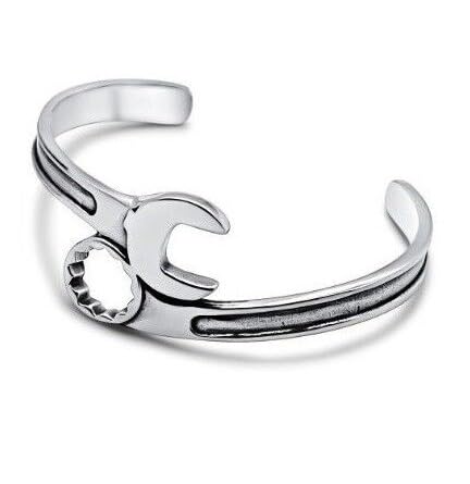 INTERNATIONAL BRANDS EXCESS STOCK TRADING U.K. I BEST U.K Homme Bracelet de designer vintage outil ouvert en acier inoxydable clé de poignet bracelet de mécanicien...