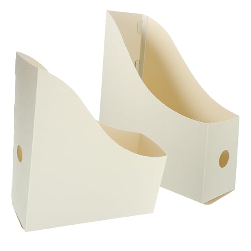 OSALADI 2Pcs Document Organizer Simple File Storage Boxes for Desk Book Holder and Folder Holder for Office and School Use Light Easy to Assemble